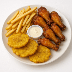 Wings, Fries or Tostones Combo